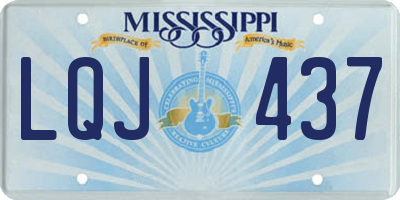 MS license plate LQJ437