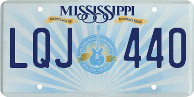 MS license plate LQJ440