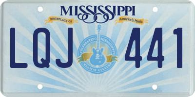 MS license plate LQJ441