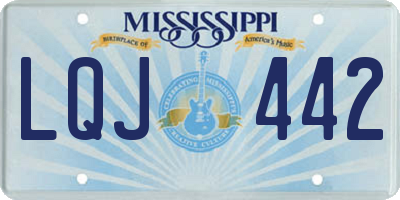 MS license plate LQJ442