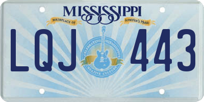 MS license plate LQJ443