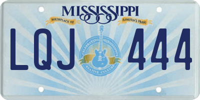 MS license plate LQJ444