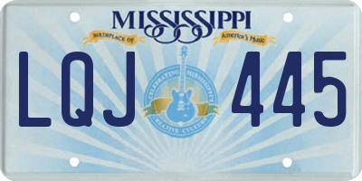 MS license plate LQJ445