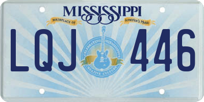 MS license plate LQJ446