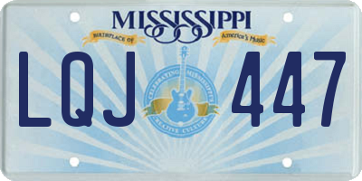 MS license plate LQJ447