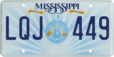 MS license plate LQJ449