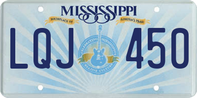 MS license plate LQJ450