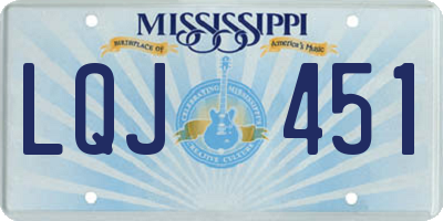 MS license plate LQJ451