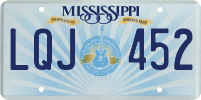 MS license plate LQJ452