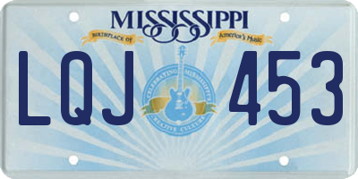 MS license plate LQJ453