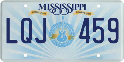 MS license plate LQJ459