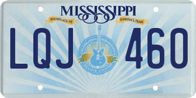 MS license plate LQJ460