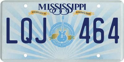 MS license plate LQJ464