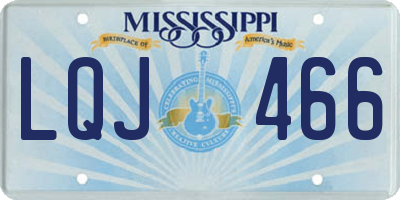 MS license plate LQJ466