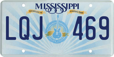 MS license plate LQJ469