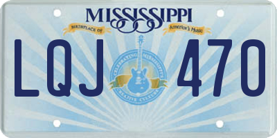 MS license plate LQJ470