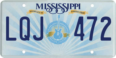 MS license plate LQJ472