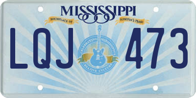 MS license plate LQJ473
