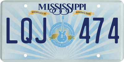 MS license plate LQJ474