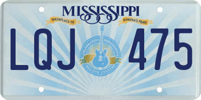 MS license plate LQJ475