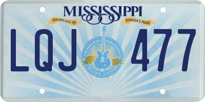 MS license plate LQJ477