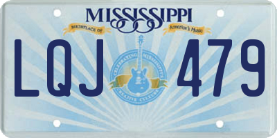 MS license plate LQJ479