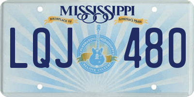 MS license plate LQJ480