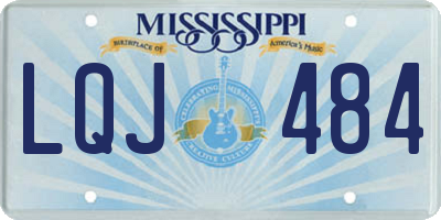 MS license plate LQJ484