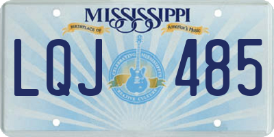 MS license plate LQJ485