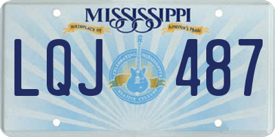 MS license plate LQJ487