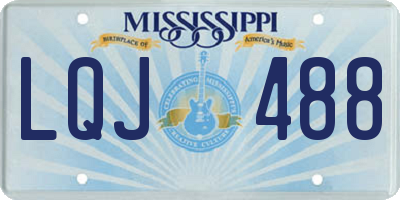 MS license plate LQJ488