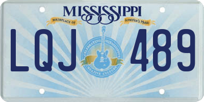 MS license plate LQJ489