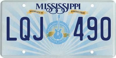 MS license plate LQJ490