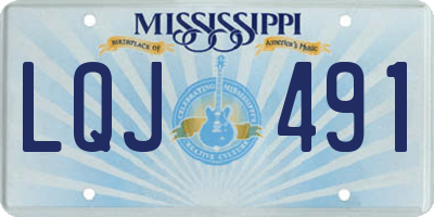 MS license plate LQJ491