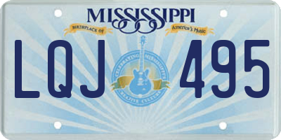 MS license plate LQJ495