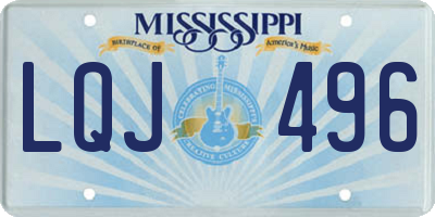 MS license plate LQJ496