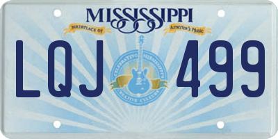 MS license plate LQJ499