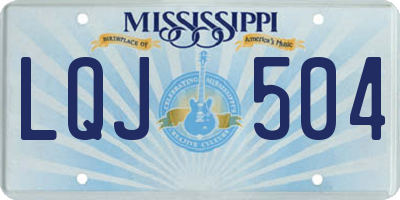 MS license plate LQJ504