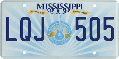 MS license plate LQJ505