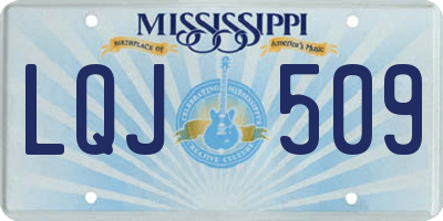 MS license plate LQJ509