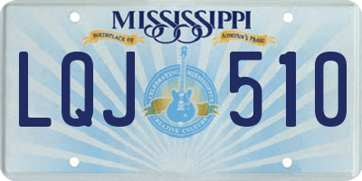 MS license plate LQJ510