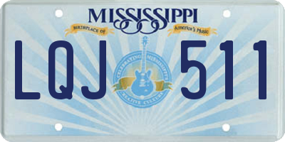 MS license plate LQJ511