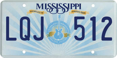 MS license plate LQJ512