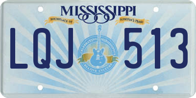 MS license plate LQJ513