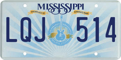 MS license plate LQJ514