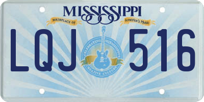 MS license plate LQJ516