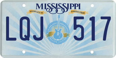 MS license plate LQJ517