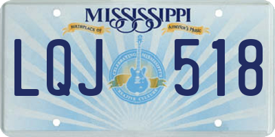 MS license plate LQJ518