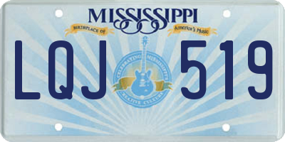 MS license plate LQJ519