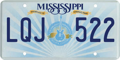 MS license plate LQJ522